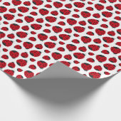 Red Ladybug Pattern Geschenkpapier (Ecke)