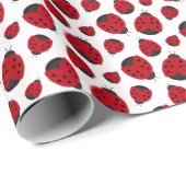Red Ladybug Pattern Geschenkpapier (Rolleneckpunkt)