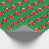 Red Ladybug Pattern Geschenkpapier (Ecke)