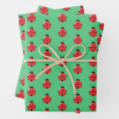 Red Ladybug Pattern Geschenkpapier Set (Beispiel)