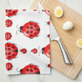 Red Ladybug Pattern Handtuch (Viertel Falte)