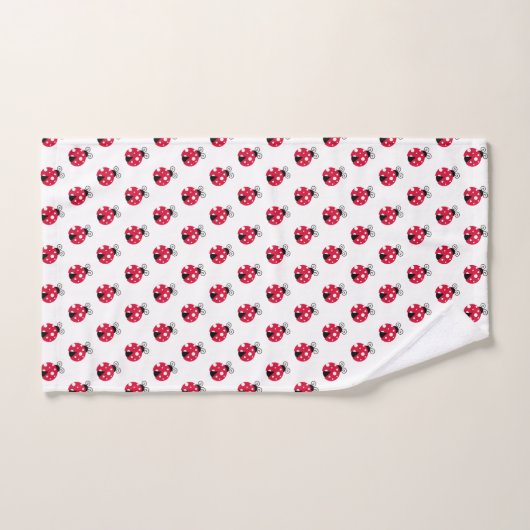 Red Ladybug Pattern Handtuch Badhandtuch Set (Handtuch)