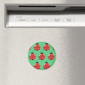 Red Ladybug Pattern Magnet (In Situ (Geschirrspüler))