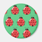 Red Ladybug Pattern Magnet (Vorne)