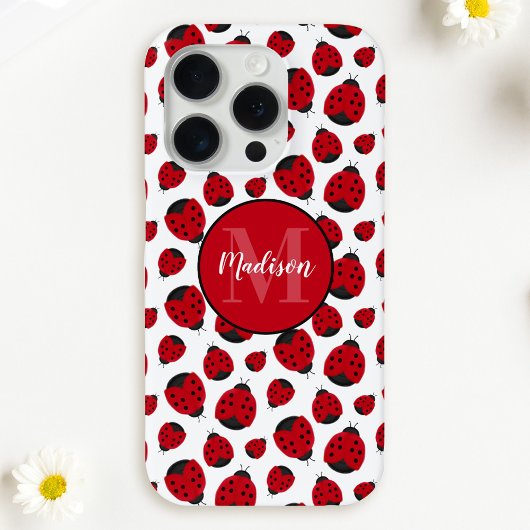 Red Ladybug Pattern Personalisiert Case-Mate iPhone Hülle