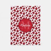 Red Ladybug Pattern Personalisiert Girl Fleecedecke (Vorderseite)