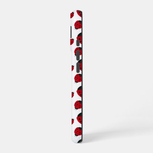 Red Ladybug Pattern Personalisiert iPhone 16 Hülle (Linke Seite)