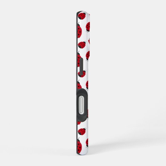 Red Ladybug Pattern Personalisiert iPhone 16 Hülle (Rechte Seite)