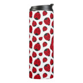 Red Ladybug Pattern Personalisiert Thermosbecher (Nach links gedreht)