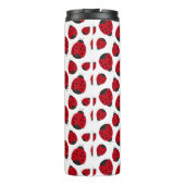 Red Ladybug Pattern Personalisiert Thermosbecher (Rückseite)