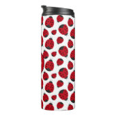 Red Ladybug Pattern Personalisiert Thermosbecher (Nach rechts gedreht)