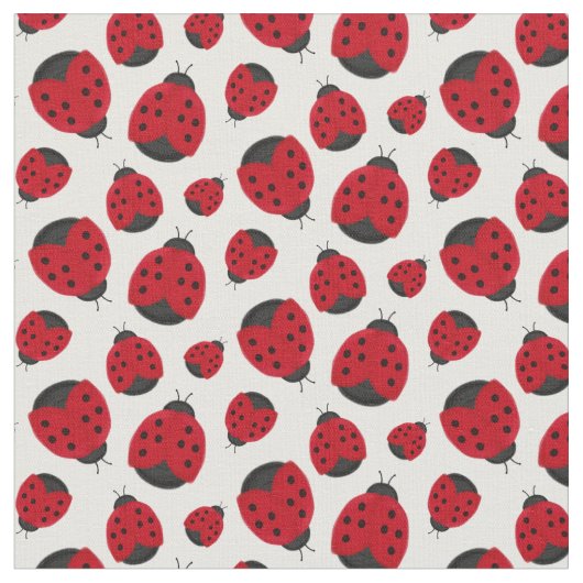 Red Ladybug Pattern Stoff (Nahaufnahme)