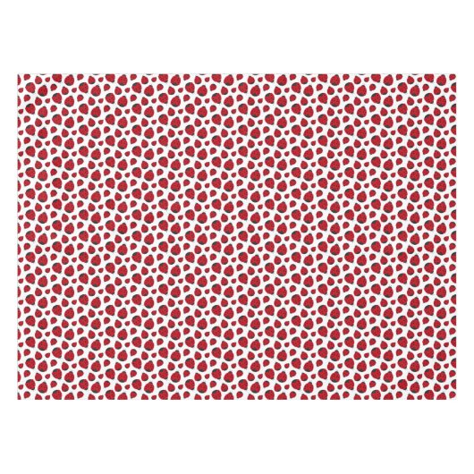 Red Ladybug Pattern Tischdecke (Vorderseite (Horizontal))