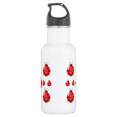 Red Ladybug Pattern Trinkflasche (Rückseite)