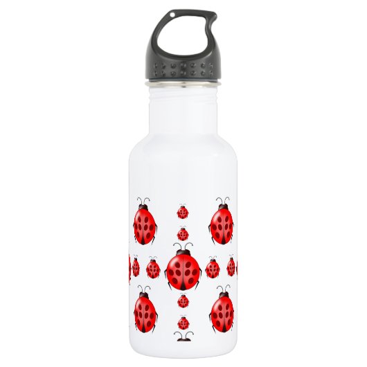 Red Ladybug Pattern Trinkflasche (Vorderseite)