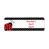 Red Ladybug Polka Dot Address Labels Stickers (Vorne)