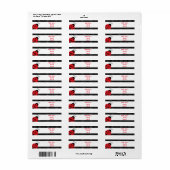 Red Ladybug Polka Dot Address Labels Stickers (Vorne)