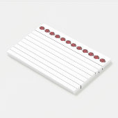 Red Ladybug Post It Notes Post-it Klebezettel (angewinkelt)