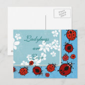 Red Ladybug Postcard Postkarte (Vorne/Hinten)