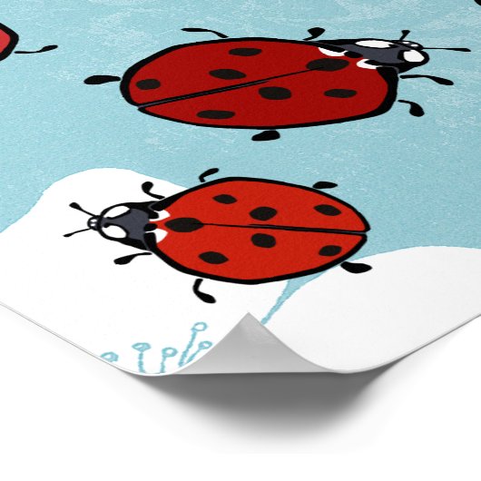 Red Ladybug Poster (Ecke)