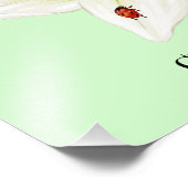 Red Ladybug Rosa Lily Blume individuelle Name Fotodruck (Ecke)