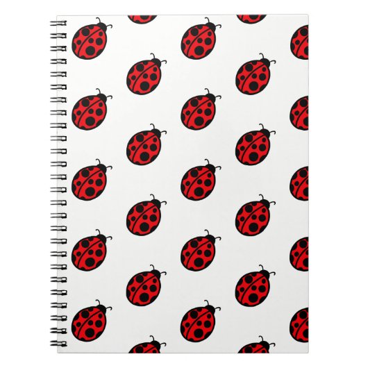 Red Ladybug School Notebook Geschenk Notizblock (Vorderseite)