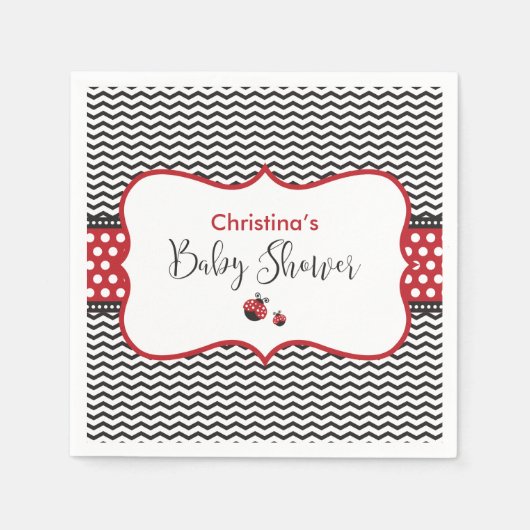 Red Ladybug Serviette (Vorderseite)