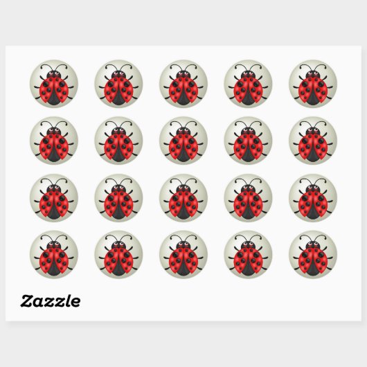 Red Ladybug Sticker Sheets (Blatt)