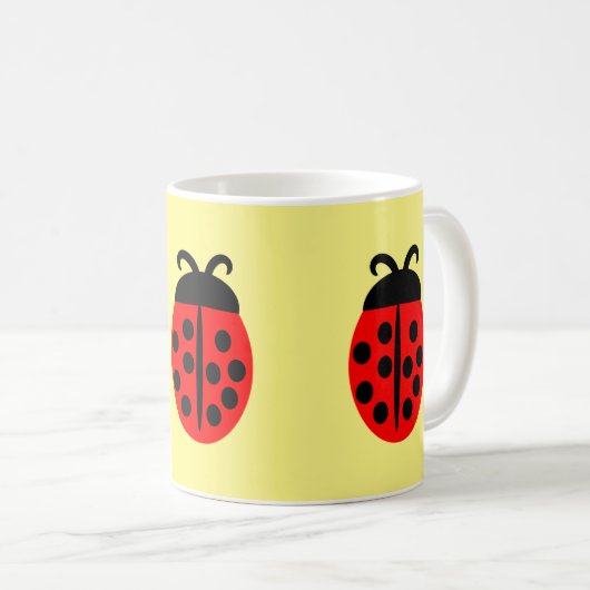 Red Ladybug Tasse (VorderseiteRechts)