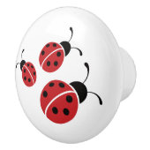 Red Ladybug Trio Keramikknauf (Rechts)