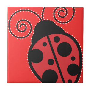 Red Ladybug Trivet Tile Fliese