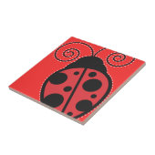 Red Ladybug Trivet Tile Fliese (Seite)