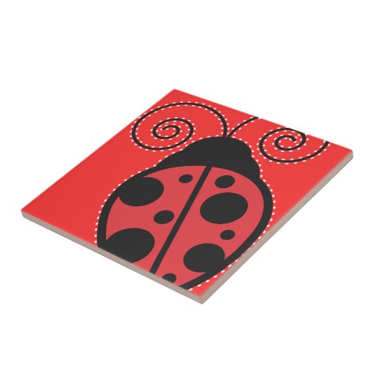 Red Ladybug Trivet Tile Fliese (Seite)