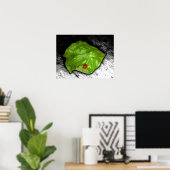 Red Ladybug über die Illustration des grünen Leaf Poster (Heimbüro)