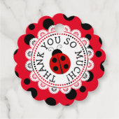 Red Ladybug Vielen Dank Personalisierte Geschenket Geschenkanhänger (Vorderseite)