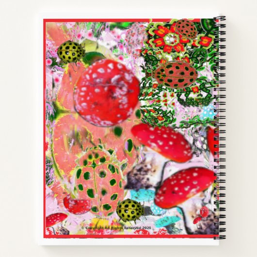 Red Ladybugs ABC Letters Tracing Notizblock (Rückseite)