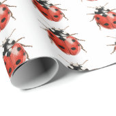 Red Ladybugs Birthday Geschenkpapier (Rolleneckpunkt)