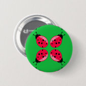 Red Ladybugs Button (Vorne & Hinten)