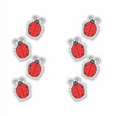Red Ladybugs Crawling Thunder_Cove Aufkleber (Vorderseite)