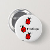 Red Ladybugs Crawling Thunder_Cove Button (Vorne & Hinten)