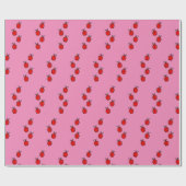 Red Ladybugs Crawling Thunder_Cove Geschenkpapier (Flach)