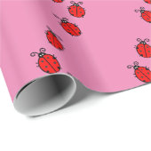 Red Ladybugs Crawling Thunder_Cove Geschenkpapier (Rolleneckpunkt)
