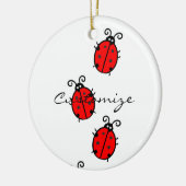 Red Ladybugs Crawling Thunder_Cove Keramik Ornament (Links)
