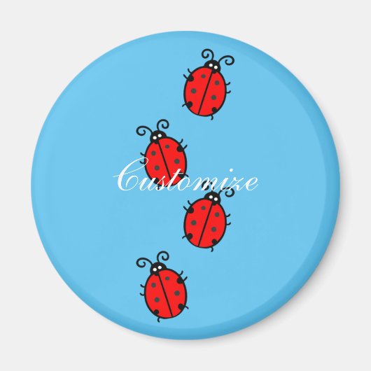 Red Ladybugs Crawling Thunder_Cove Magnet (Vorne)