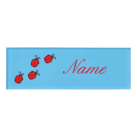 Red Ladybugs Crawling Thunder_Cove Namenschild (Vorderseite)
