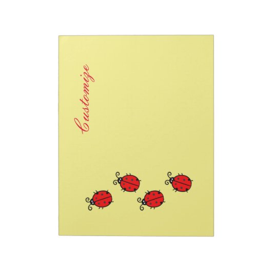 Red Ladybugs Crawling Thunder_Cove Notizblock (Rotiert)