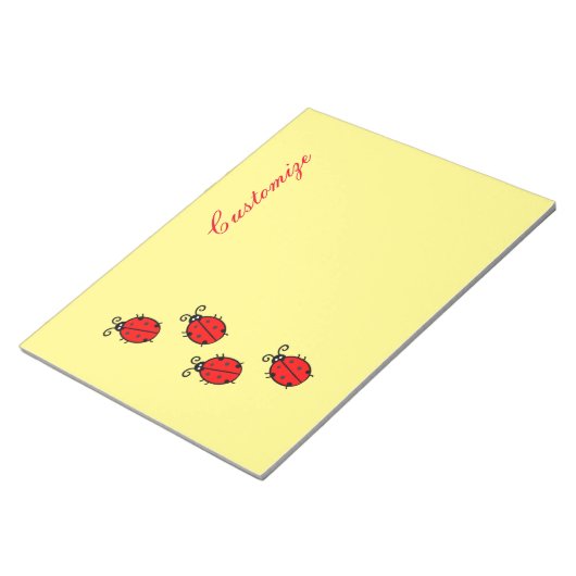 Red Ladybugs Crawling Thunder_Cove Notizblock (angewinkelt)