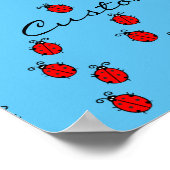 Red Ladybugs Crawling Thunder_Cove Poster (Ecke)