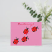 Red Ladybugs Crawling Thunder_Cove Postkarte (Stehend Vorderseite)