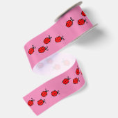 Red Ladybugs Crawling Thunder_Cove Satinband (Rückseite)